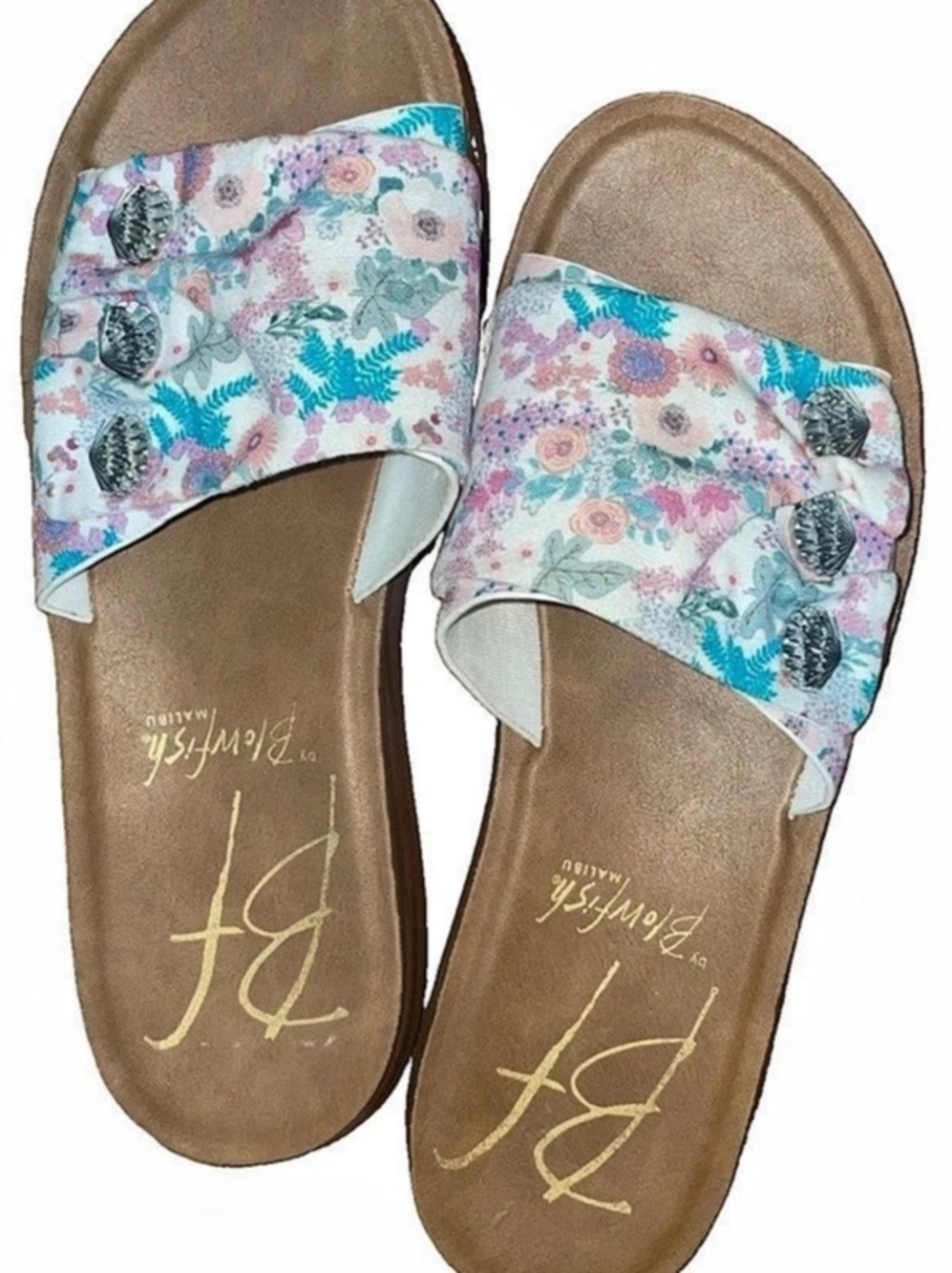 Blowfish Malibu Sandal Slides Size 5.5 Beach Shoes Cute Summer Slip On Seashell
